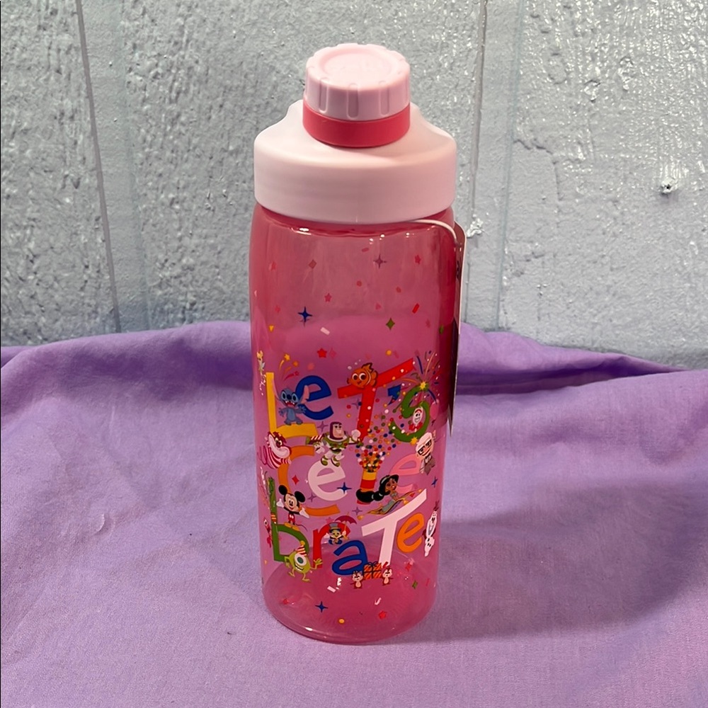 NWT Disney Design Pink Water Bottle
